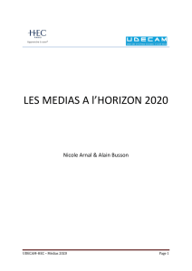 LES MEDIAS A l`HORIZON 2020
