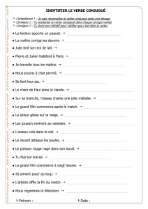 IDENTIFIER LE VERBE CONJUGUÉ Prénom : Date : Le facteur