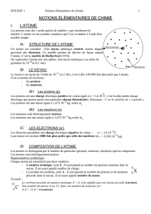 Notions élémentaires de chimie