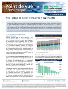 Asie : enjeux de moyen terme, défis et opportunités