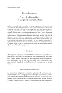 "Concorde philosophique et réduplication chez Leibniz", Studia