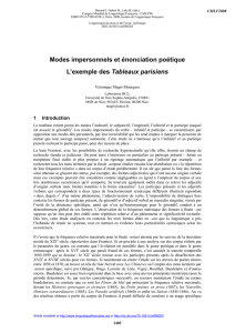 Modes impersonnels et énonciation poétique L`exemple des