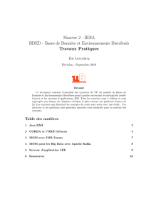 Maseter 2 - BDIA BDED - Bases de Données et Environnements