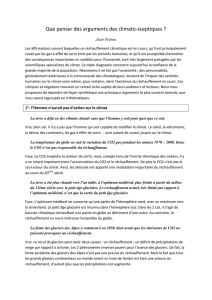 Que penser des arguments des climato-sceptiques