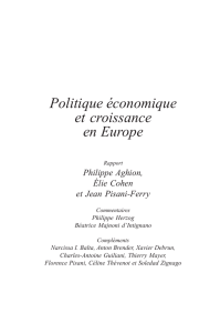 Politique économique et croissance en Europe