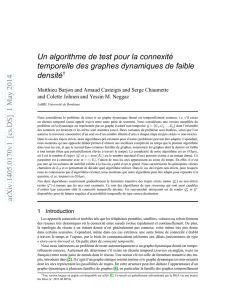 Un algorithme de test pour la connexit\`e temporelle des graphes