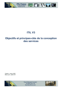 ITIL V3 Objectifs et principes-clés de la conception des services