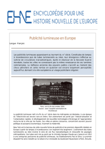Publicité lumineuse en Europe - Encyclopédie pour une Histoire