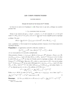 Corps perfectoïdes - Institut de Mathématiques de Bordeaux