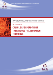 CALCUL DES DéPERDITIONS THERMIQUES - ffc