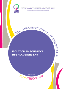 Isolation en sous-face des planchers bas