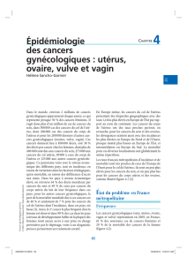 Épidémiologie des cancers gynécologiques : utérus