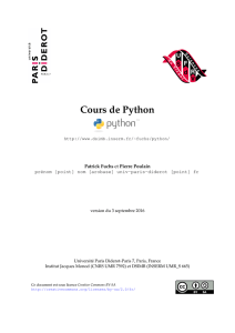 Cours de Python - DSIMB
