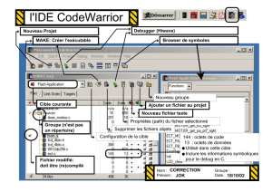 l`IDE CodeWarrior - Projet: METEOSAT