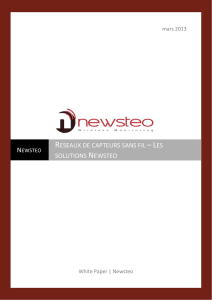 Réseaux de capteurs sans fil – Les solutions Newsteo