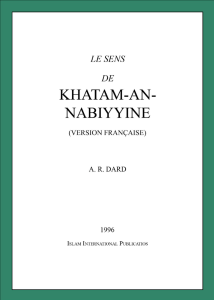 Khatam-an-Nabiyyine