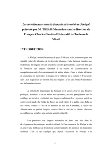 Les interférences entre le français et le wolof au Sénégal présenté