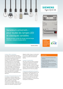 Variateurs universels – pour toutes les lampes LED et classiques