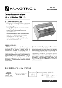 Convertisseur de signal I/U et I/I Modèle CST 113