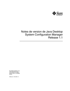 Notes de version de Java Desktop System Configuration Manager