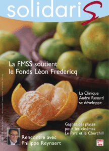 La FMSS soutient le Fonds Léon Fredericq
