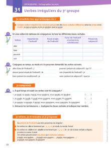 Verbes irréguliers du 3 groupe - Hachette