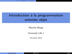 Introduction à la programmation orientée objet