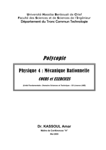 Polycopie - Université Hassiba Benbouali de Chlef