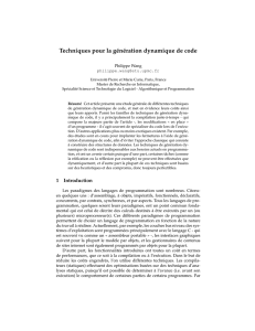 Techniques de génération dynamique de code