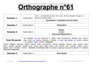 Orthographe n°61 - bla-bla cycle 3