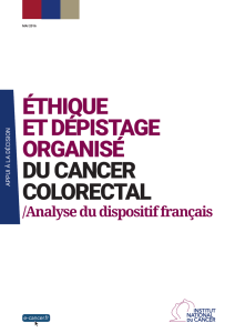 Ethique et dépistage organisé du cancer colorectal - Onco Nord