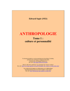 Anthropologie. Tome 1 : culture et personnalité