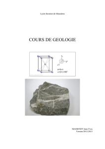 cours de geologie - Jean