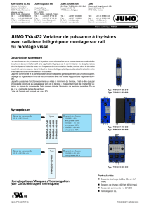 JUMO TYA 432 Variateur de puissance à thyristors avec radiateur