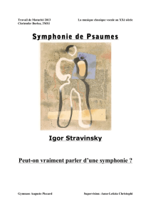 Symphonie de Psaumes - Gymnase Auguste Piccard