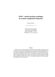 TSMV : model checking symbolique de systèmes simplement