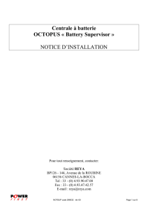 Centrale à batterie OCTOPUS « Battery Supervisor
