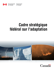 Cadre stratégique fédéral sur l`adaptation