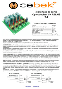4-interface de sortie Optocoupleur UN RELAIS T-1