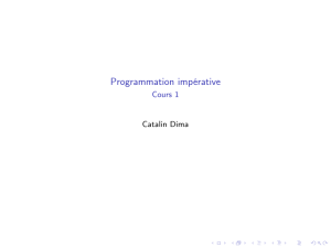 Programmation impérative - Cours 1