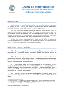 Charte de Communication de la Ville de Menton