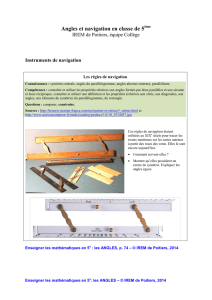 Angles et navigation en classe de 5