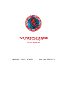 Vulnerability Notification