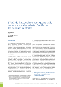 L`ABC de l`assouplissement quantitatif, ou le b.a.-ba des