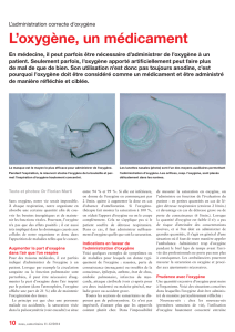 L`oxygène, un médicament