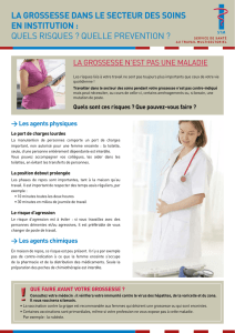 la grossesse dans le secteur des soins en institution