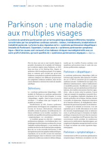 Parkinson : une maladie aux multiples visages