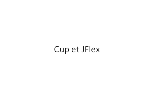 Cup et JFlex - ITFormation