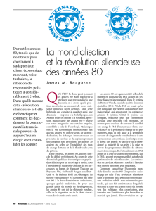 La mondialisation et la révolution silencieuse des années 80