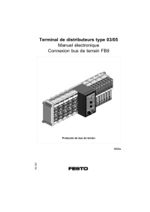 Terminal de distributeurs type 03/05 Manuel électronique